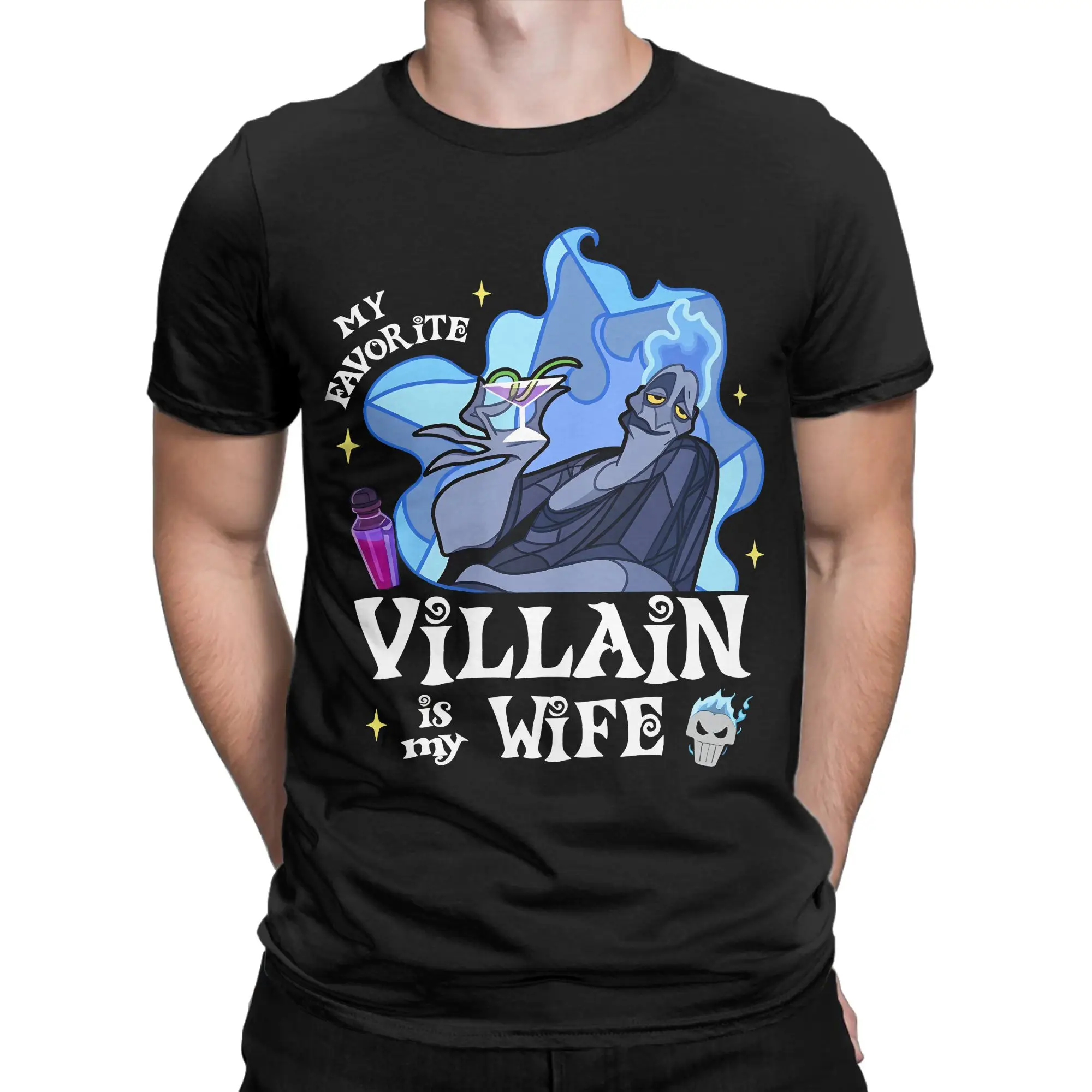Villains T-Shirt Summer  Pure Cotton T-Shirts For Couple Harajuku Pattern Tshirt Short-Sleeved Vintage Top Tees