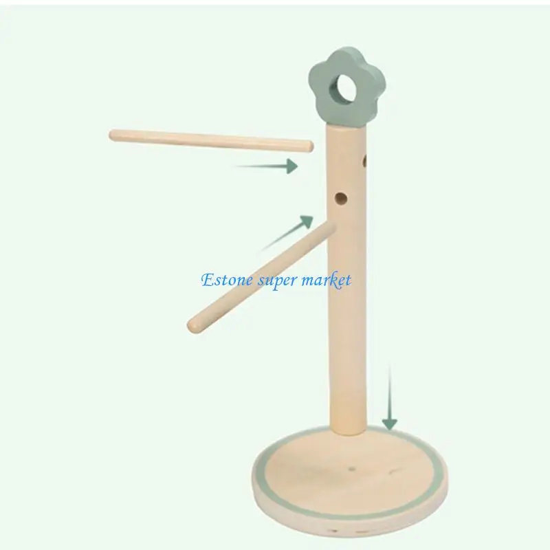 090B Pretend Kitchen Toy Wooden Play Dishes For Toddlers Boys Girls Gift