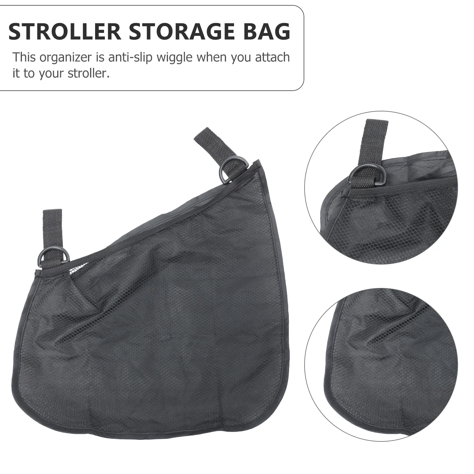 

Подвесная сетчатая сумка для хранения детской коляски, органайзер, противопровисающая сумка для детской, уличный держатель для подгузников, сумка для детских принадлежностей