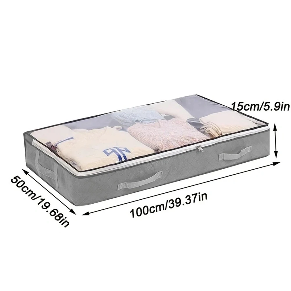 3pcs of foldable clothing bags, large-capacity top transparent storage bag, household dust-proof and moisture-proof storage bag