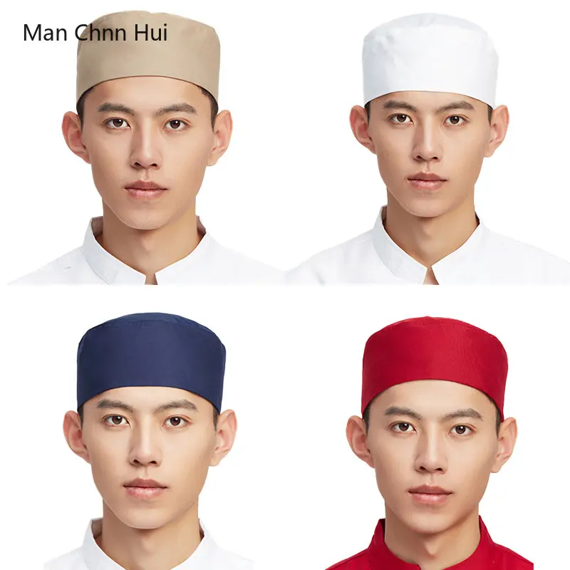 Sushi Restaurant Men Chef Hat Hotel Breathable Kitchen Cap Catering Services Khaki Work Hats Japan Cuisine Cook Beanie