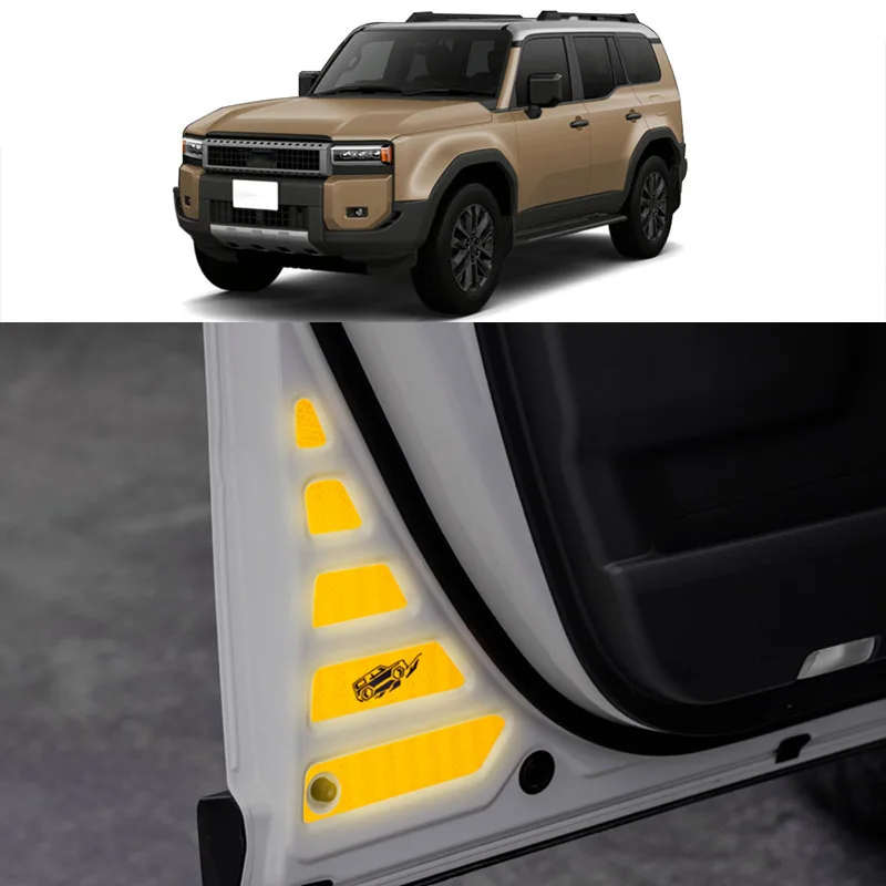 

Для Toyota Land Cruiser Prado 250 Series 2023 2024 2025 Светоотражающая наклейка на дверь автомобиля и светоотражающая наклейка на зеркало заднего вида