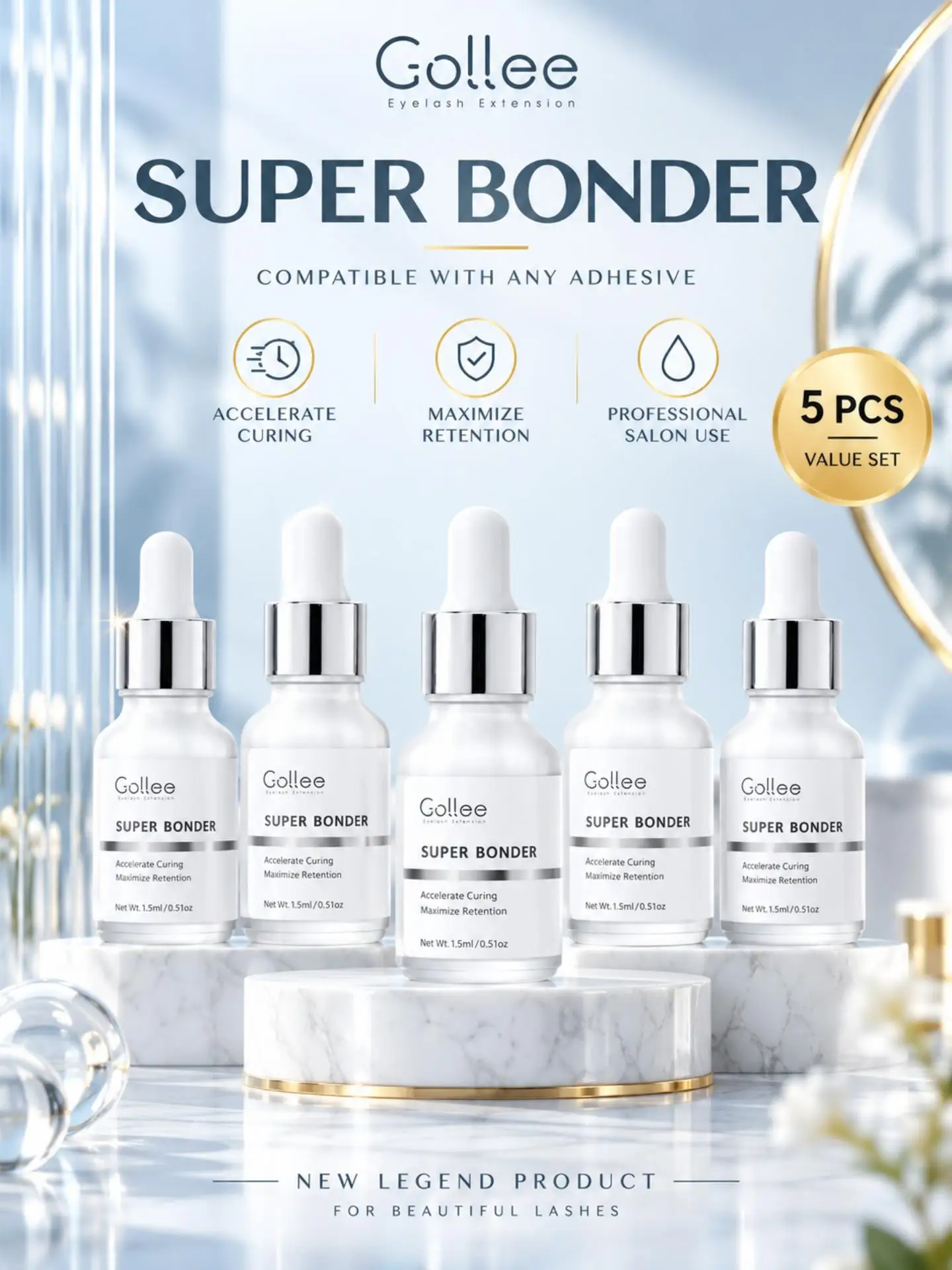 Super Bonder Gollee after Extension Lashes for all Eyelash Extension Glue Super Bonder Fixing Agent Help adhesive for Eyelashes