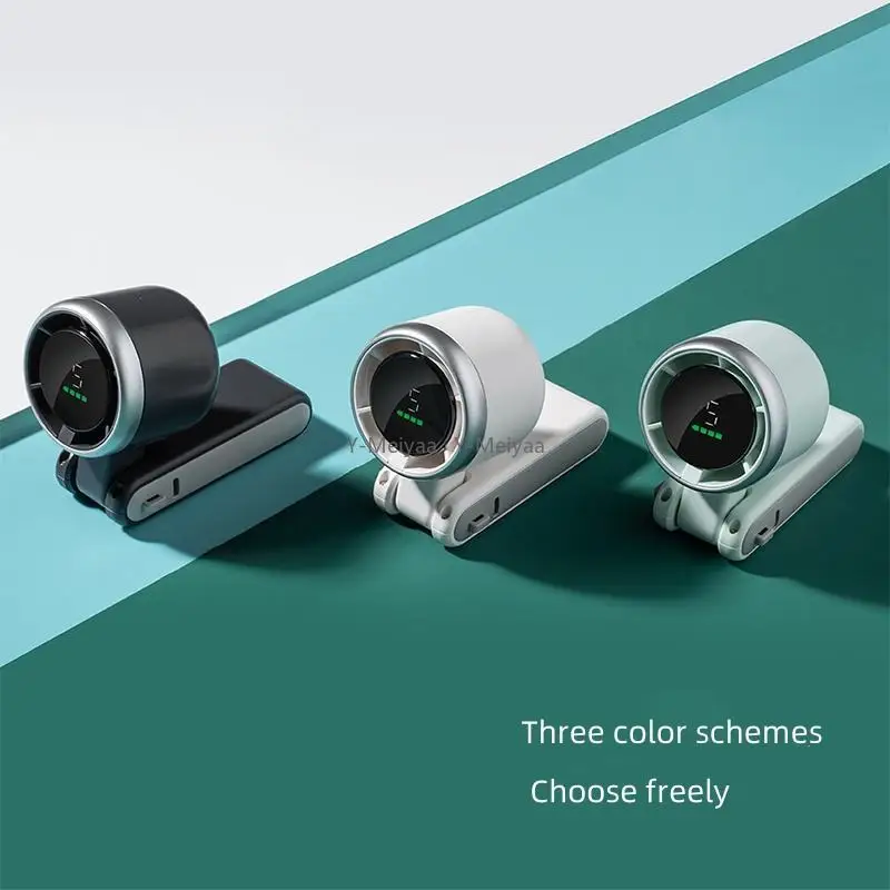 Ventilateur Turbo portatif, ventilateur de bureau personnel, petit Mini ventilateur avec affichage numérique intelligent, pliable, haute vitesse, 13550 tr/min