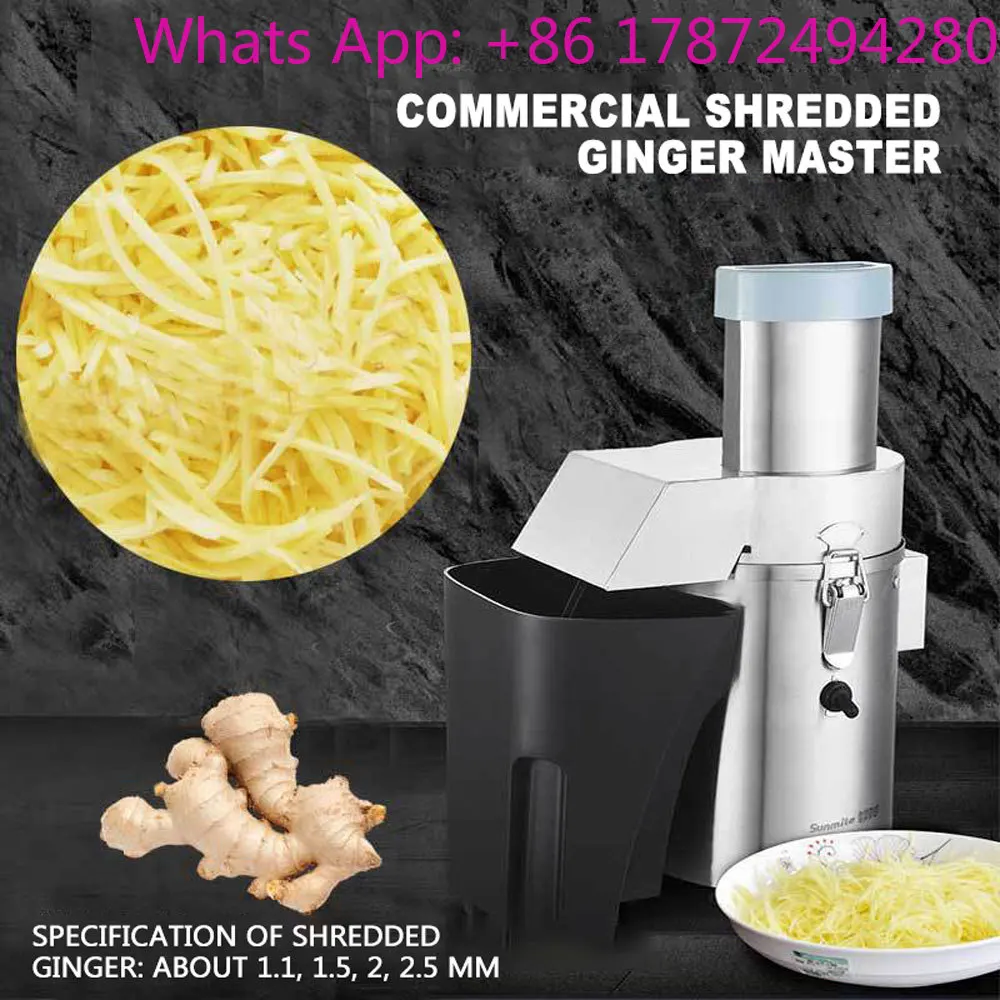 Stainless Steel Ginger Shredder Automatic Vegetable Cutter Shredding Machine Commercial Cutting Machine