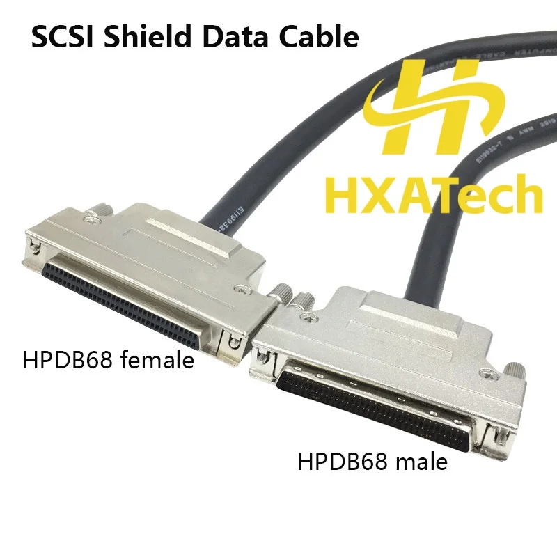 

HXATech - High Quality SCSI HPDB68 Double Shield Data Cord SCSI HPDB 68pin Female to Male Extension Power Connector Cable