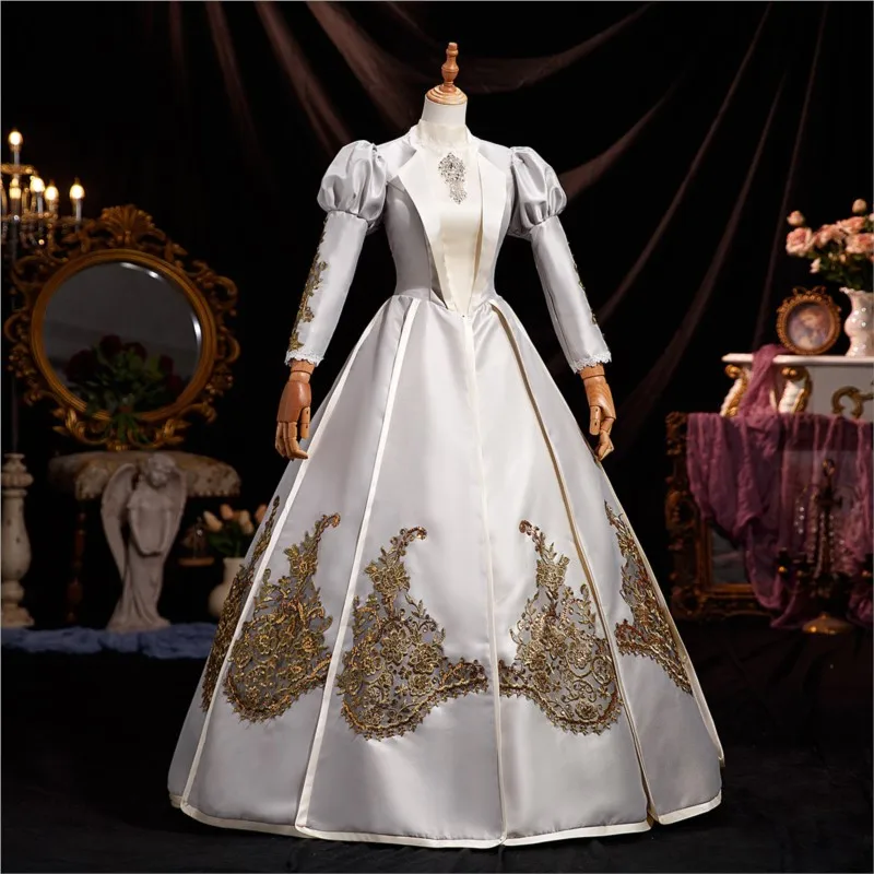 New long high-neck performance dress