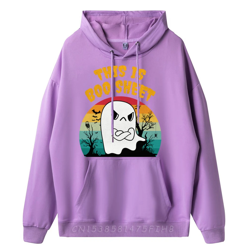 This Is Boo Sheet Ghost Retro Halloween Costume Men Graphic Tee Polyester Soft Oversized Hoodie Men Chinese Style