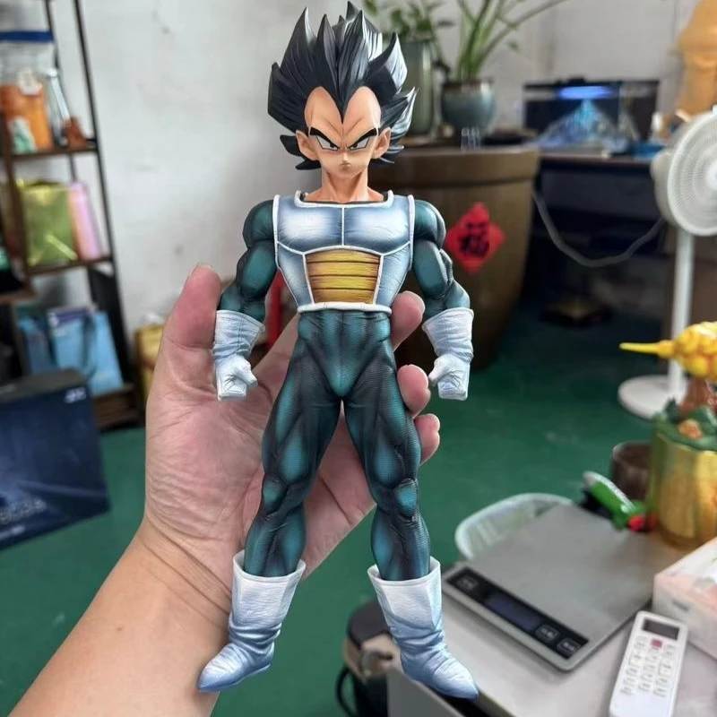 28cm Anime Dragon Ball accesorios modelo Jmy agujero blanco Vegeta figura de Anime Super Saiya juego de multitud estatua colección de Pvc niño juguete