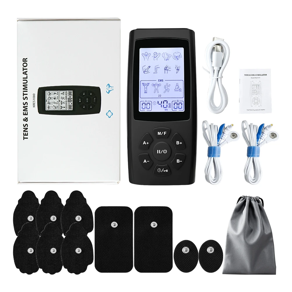 

Электрический миостимулятор EMS, перезаряжаемый, для физиотерапии, импульсный массажер для тела, цифровой электростимулятор TENS для меридианов