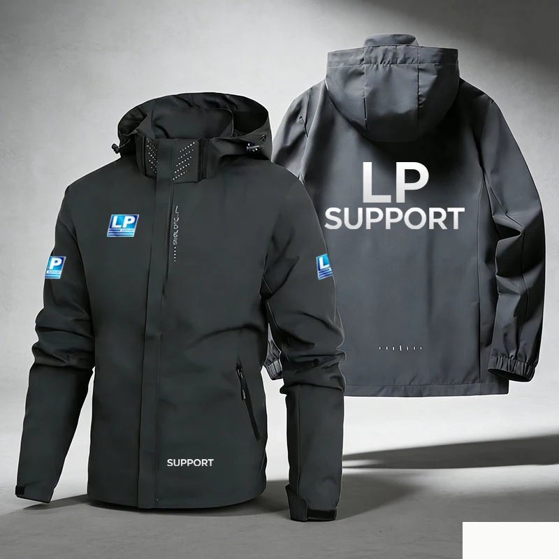 

LP SUPPORT logo 2026 new Men's Women's Outdoor Sports Windproof Jacket with Waterproof Spring/Autumn Hiking Coat with Hood