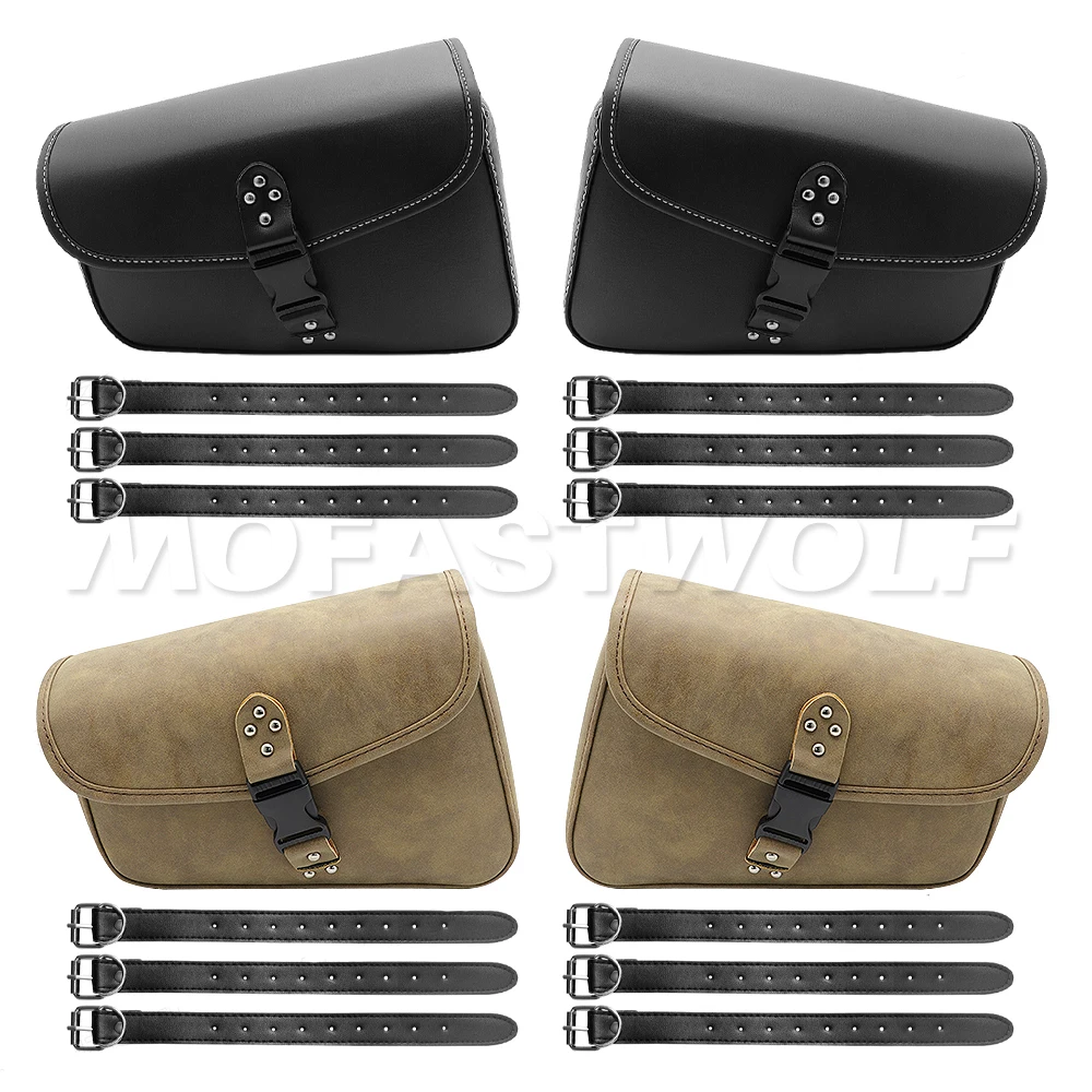 

Универсальные мотоциклетные сумки из искусственной кожи, боковые сумки для инструментов, сумка для багажа, седельная сумка для Harley Sportster XL 883 1200 48 72