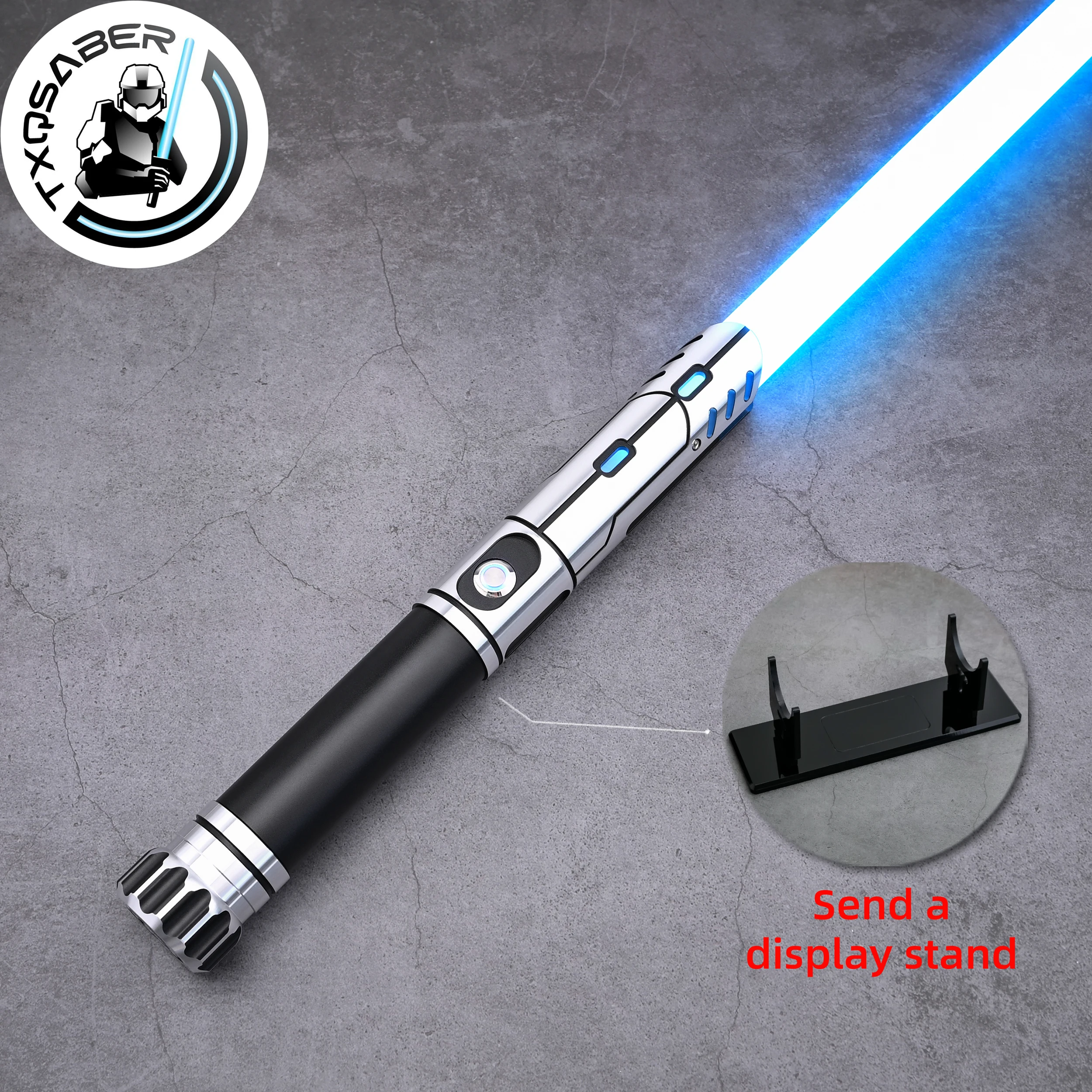 TXQSABER Lightsaber E28-A Pixel RGB Lightsword Smooth Swing FOC Blaster Heavy Dueling Jedi Metal Hilt Light Sword Toys for Adult