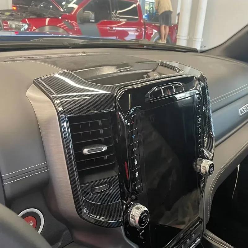 

For Dodge Ram 1500 TRX 2019-2022 2023 2024 Car Center Console Air Conditioning Vent Cover Frame Auto Interior Accessories
