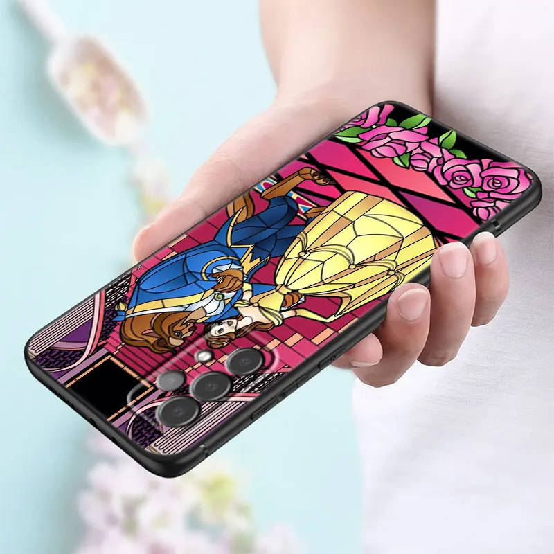 Beauty and Beast Black Case For Samsung Galaxy A12 A13 A14 A22 A23 A32 A33 A34 A52S A53 A54 A72 A73 5G A24 A04S A50 A51 A70 A71