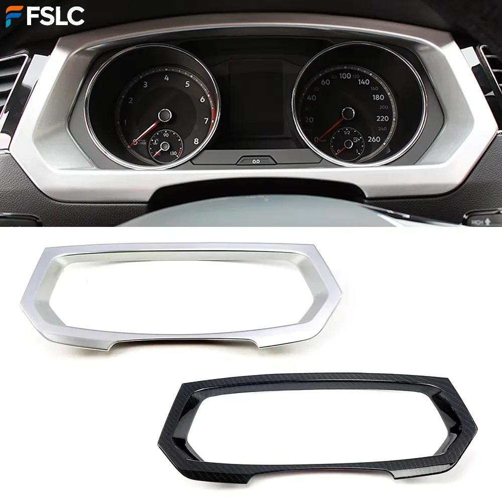 

For Volkswagen VW Tiguan MK2 2017-2019 Carbon Fiber Dashboard Instrument Screen Panel Trim Interior Decor Sticker Accessories