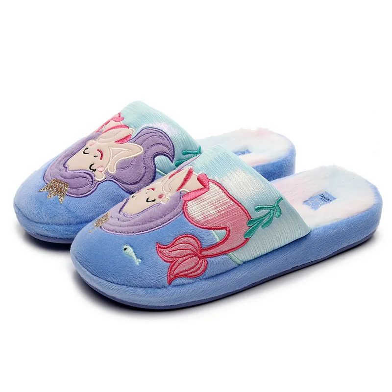 

Disney women princess cute Mermaid slippers non-slip soft bottom sports shoes for girl gift