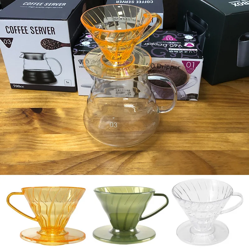 1-4 persone filtro antigoccia tazza filtro caffè resina caffè portatile tazza Guo spirale caffè fatto a mano tazza filtro caffè apparecchio