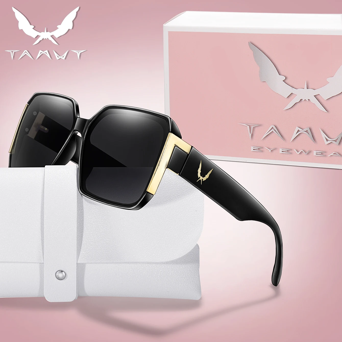 Luxuriöse Urlaubs-Sonnenbrillen für Damen und Herren, trendige quadratische Street-Shades mit UV-Schutz für Outdoor-Aktivitäten wie Wandern, Radfahren und Reisen. – Detail 1