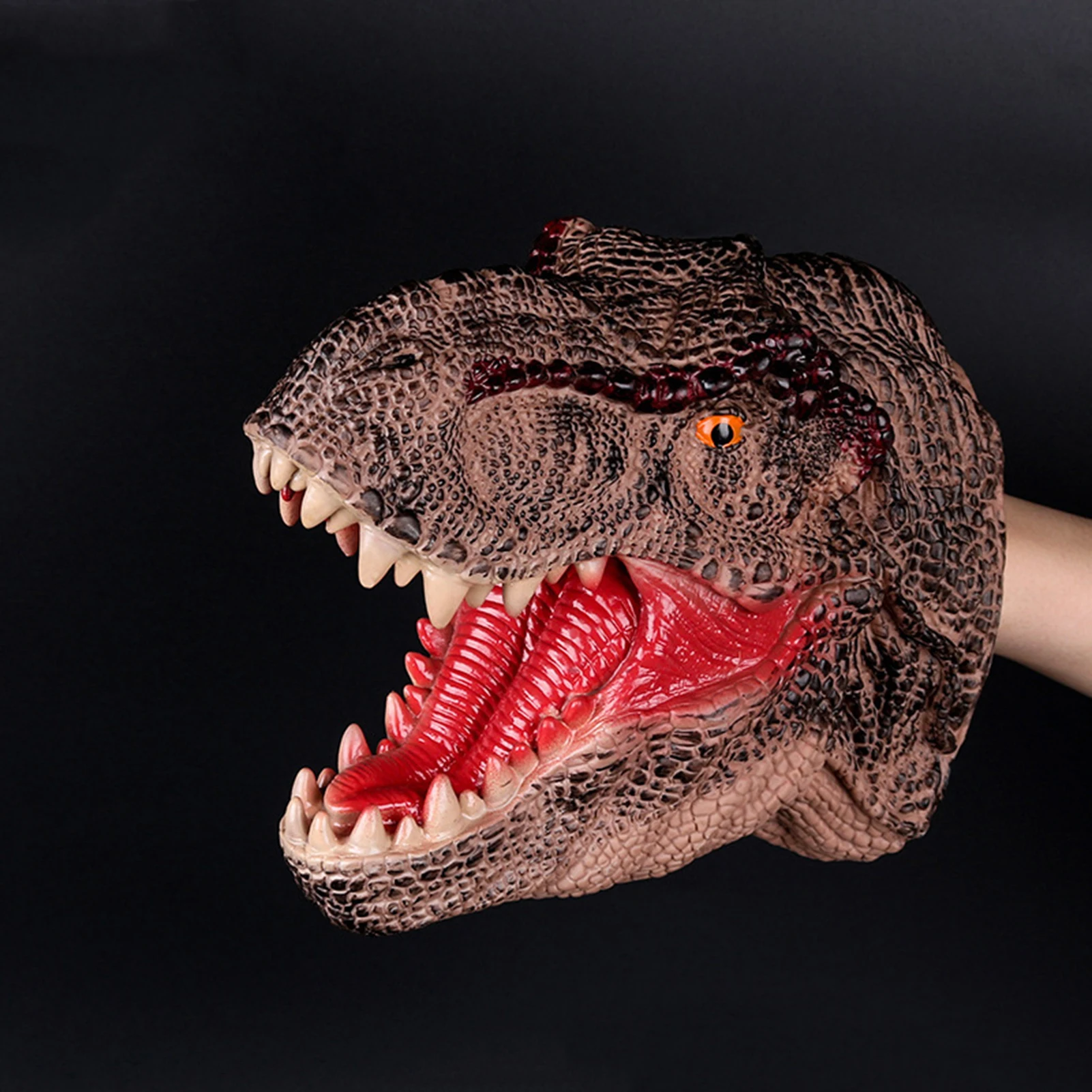 Vivid Animals Shape Hand Puppet Dinosaur Movable Mouth Hand Puppet for Children Kids Boy Girl Gift