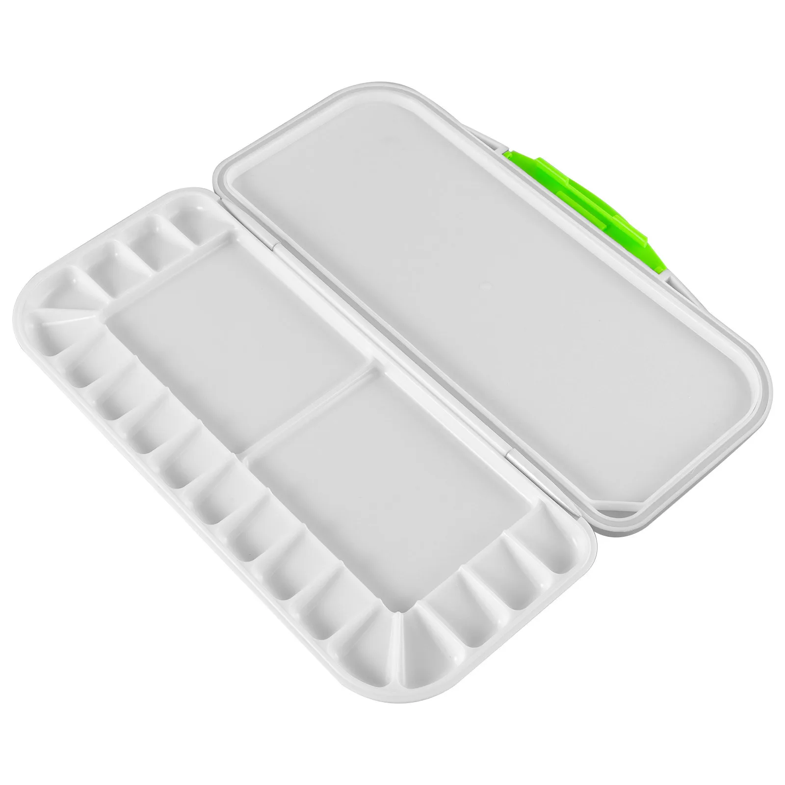 Watercolor Pigment Box Plastic Compact Lightweight Easy Clean Painting Box for Watercolor Oil Gouache Pigment Mixing Tray