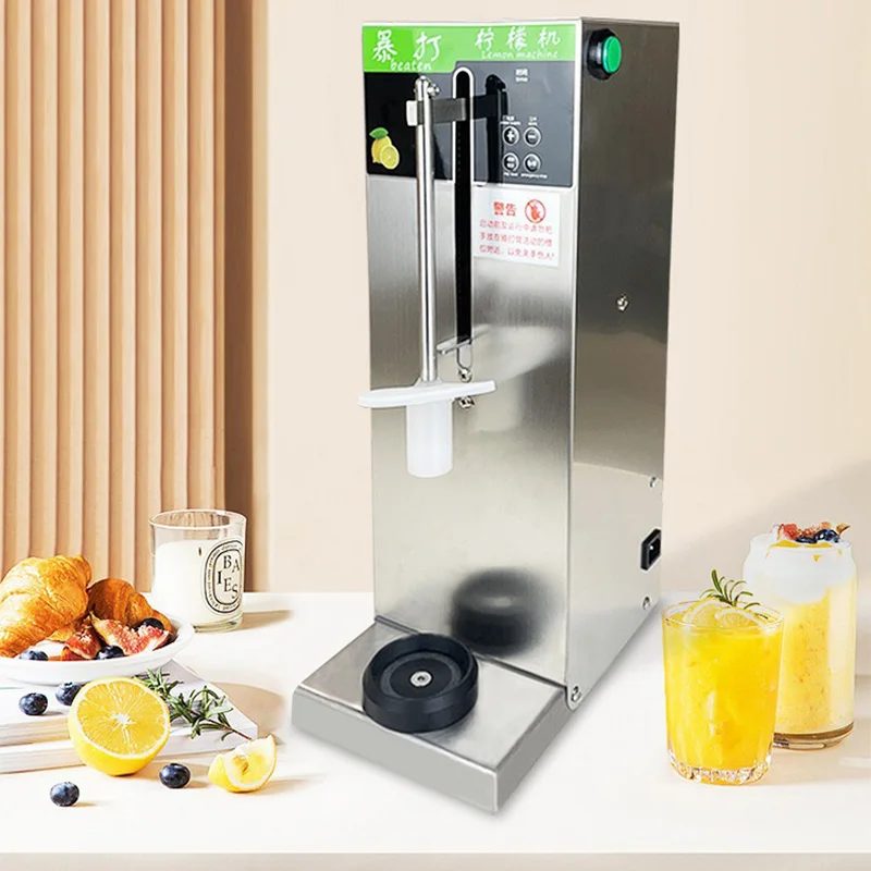 Commercial fully automatic lemon blasting machine Chain milk tea shop fresh fruit ice crushing machine Special hammer lemon blas