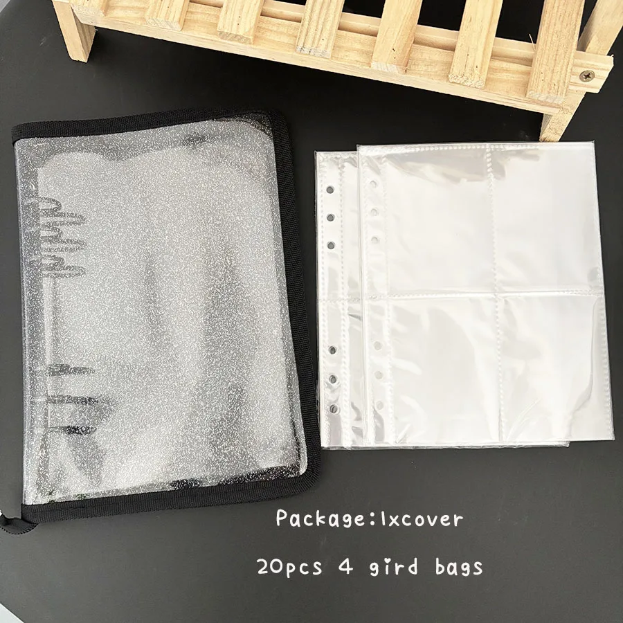 SKYSONIC A5 Loseblatt-Aufbewahrung, transparente Kartenalbumseiten, Reißverschlusstaschen zum Organisieren von Dokumenten und Fotos – Detail 22