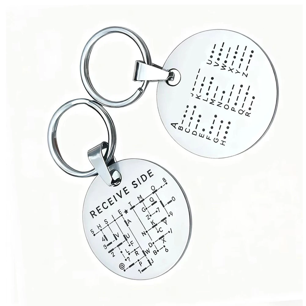 1PC Amateur Radio Practice For Morse Code Practice Radio Practice CW Training Coin For Keychain Display Keychain Pendant Decor