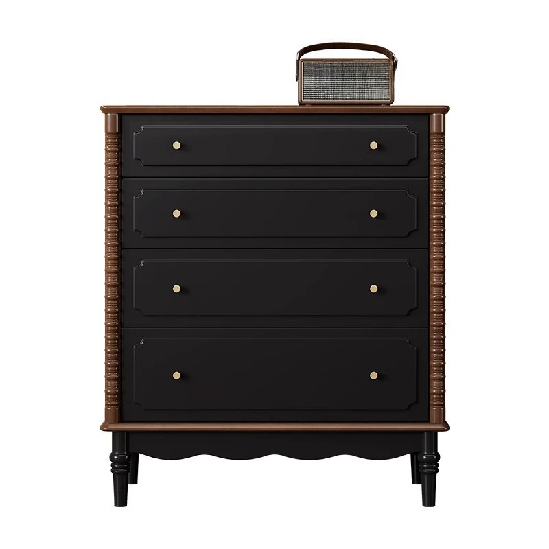 

Retro solid wood chest household bedroom bedside locker living room storage cabinet