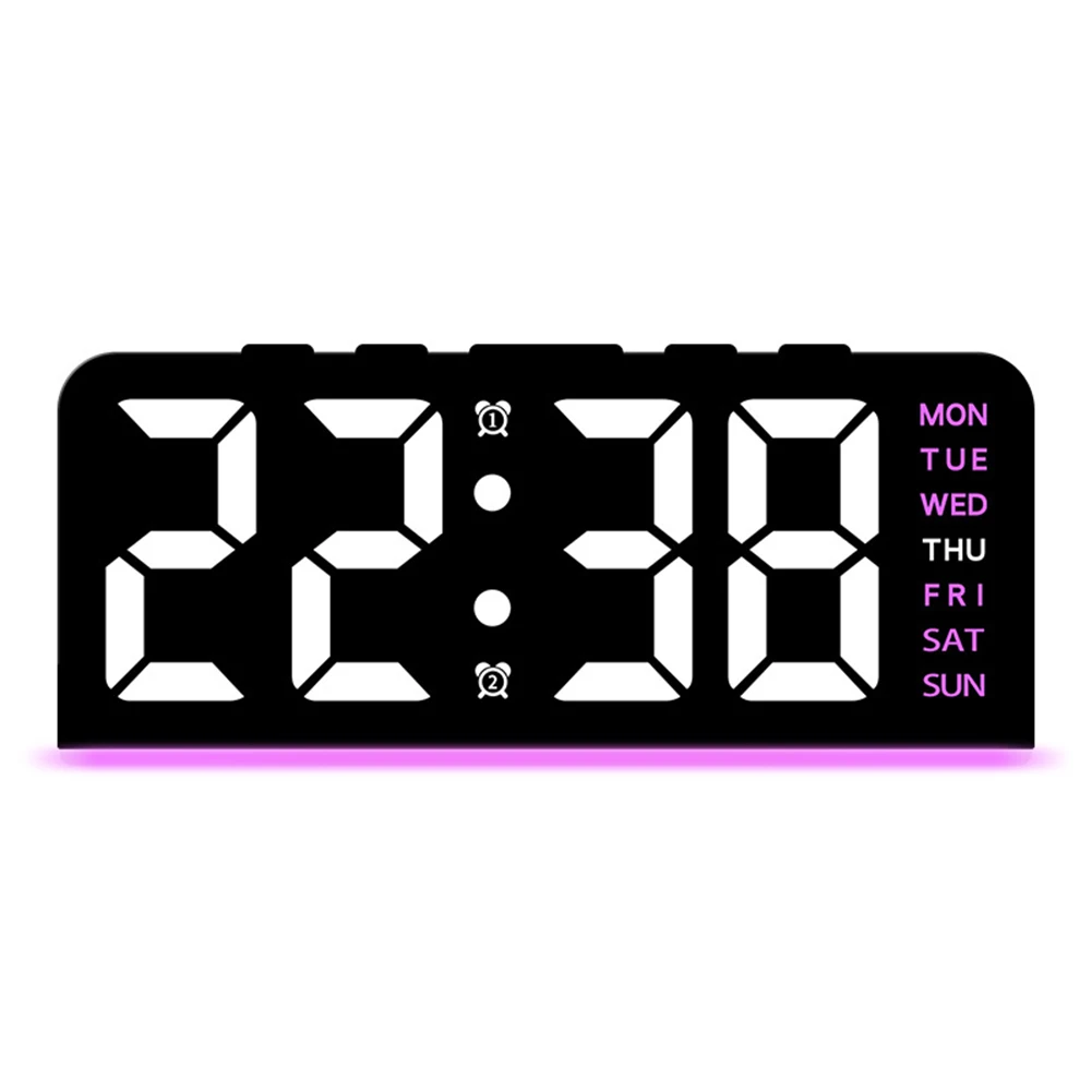 Bedside Table Adjustable Brightness Clock Adjustable Brightness Alarm Clock Ambient Light Clock External Power Supply