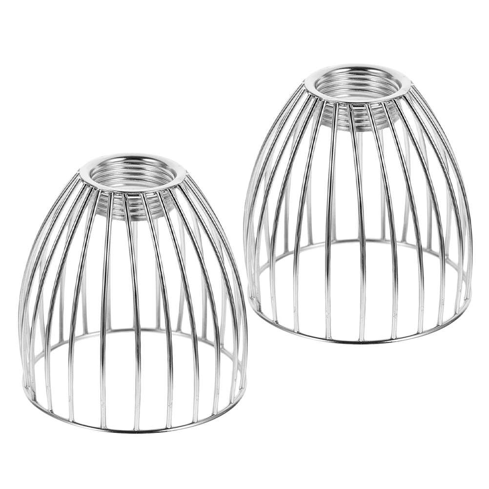 

2Pcs Bird Cage Lampshade Metal Cage Pendant Light Vintage Industrial Iron Art Drum Shade for Bedroom Dining Room E14