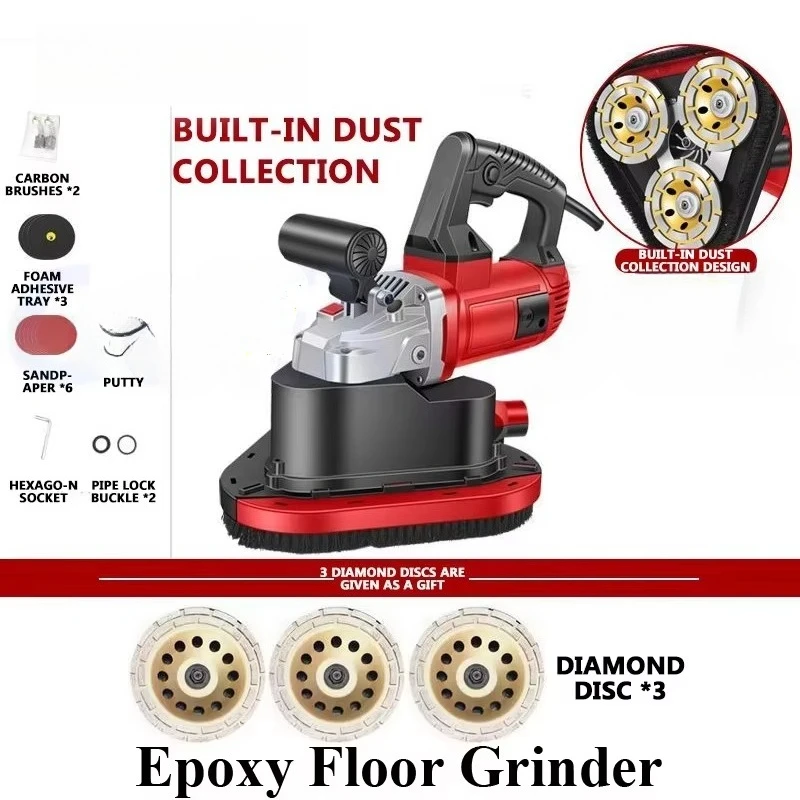 Cement Concrete Floor Polishing Machine Belt Sander Clean Ground Grinding Machine Grinder Sharpener Cutter Rough Planer