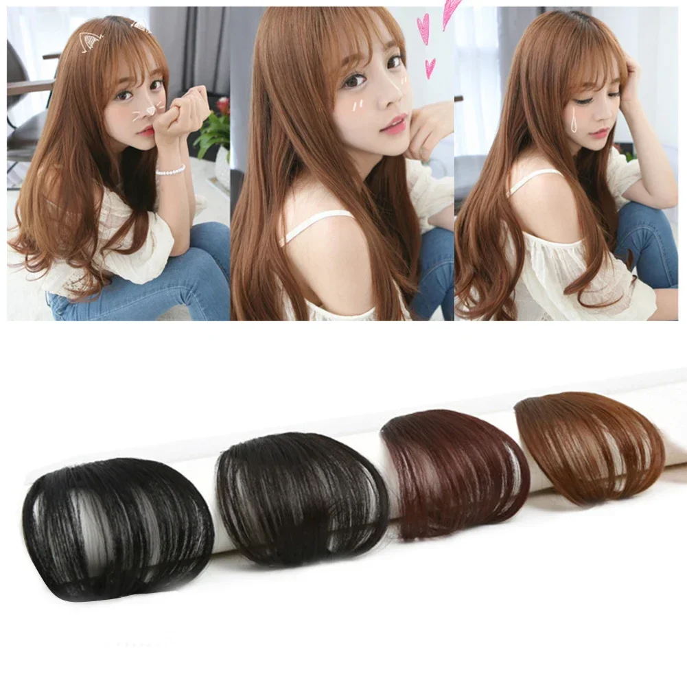 Asian Style Air Bangs Wig Clip Hairstyle Tool Hair Clip Extension Synthetic Hair False Tassel Wig Women's Hair Clip Bangs