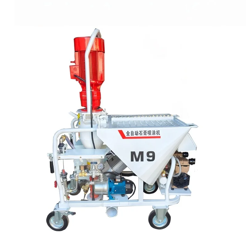 Complete Spare Parts Set Cement Plaster Spraying Machine Engine Pump Motor Full Configuration Wall Mortar Render Spray Equipment