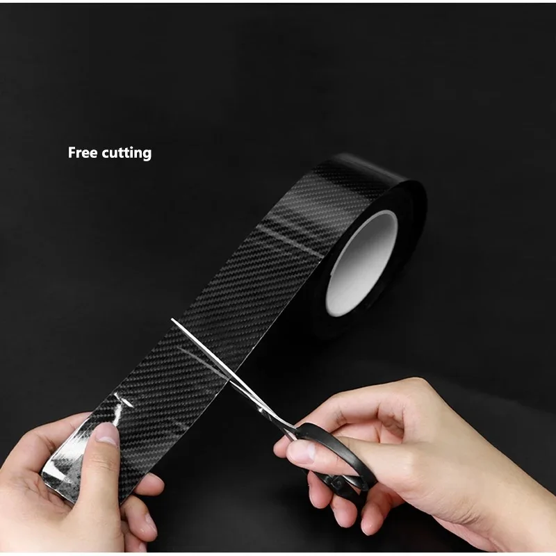 Car Door Anti-collision Strip Threshold Strip 5D Carbon Fiber Strip Protective StripSticker Modification Welcome Universal Pedal