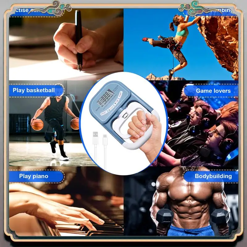 

Durable EH109 Advanced Hand Grip Strength Tester, Digital Dynamometer, 180Kg/396Lbs Max Strength Training Tool