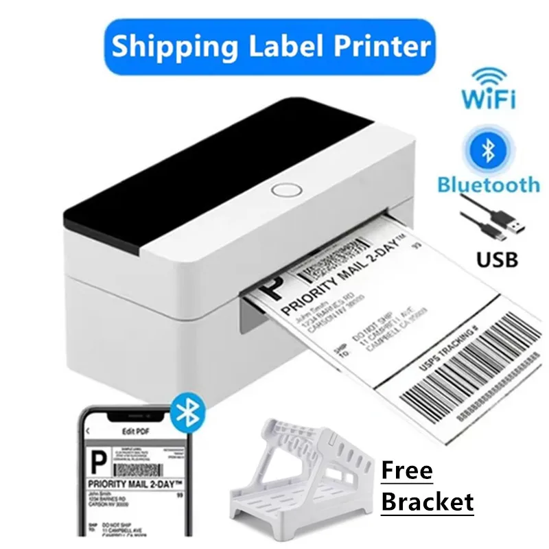 

4 Inch Shipping Label Printer Express Waybill Package Address Barcode QR Code Sticker USB Bluetooth WIFI Thermal Printer