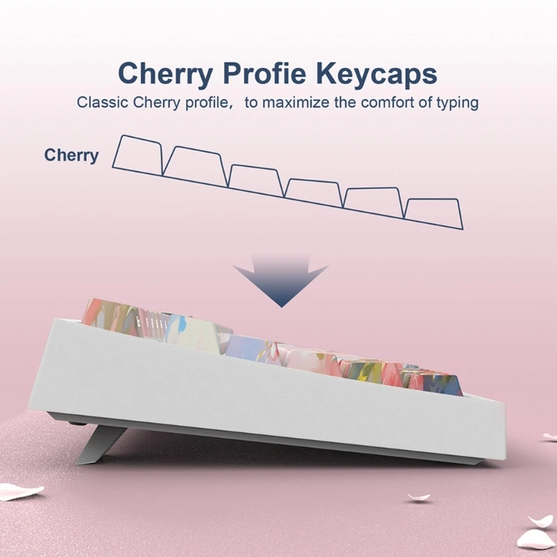 CherryProfile Keycaps Juego teclas doble disparo DyeSubbed para teclado mecánico