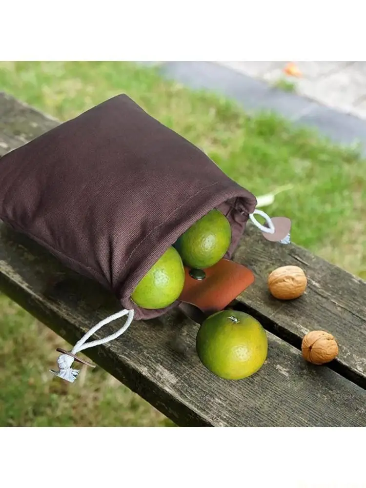 

31BE Сумка для сбора фруктов Сумка для сбора фруктов на шнурке Мешочки для сбора грибов Сумка на пояс из искусственной кожи для