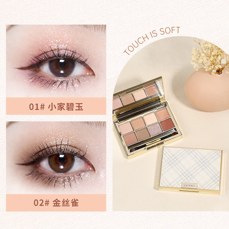 Luxurious Fashionable Diamond Eye Shadow Palette Matte Shimmer Soft Eyeshadow Powder High Pigment Waterproof Long-wearing Makeup