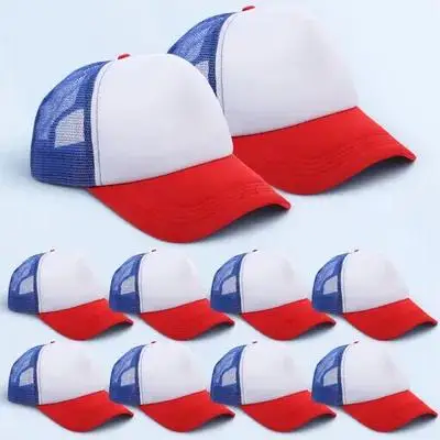 

10Pcs Mesh Baseball Caps Blank Sublimation Hat DIY Heat Transfer Cap for Outdoor Wear Unisex Lightweight Design