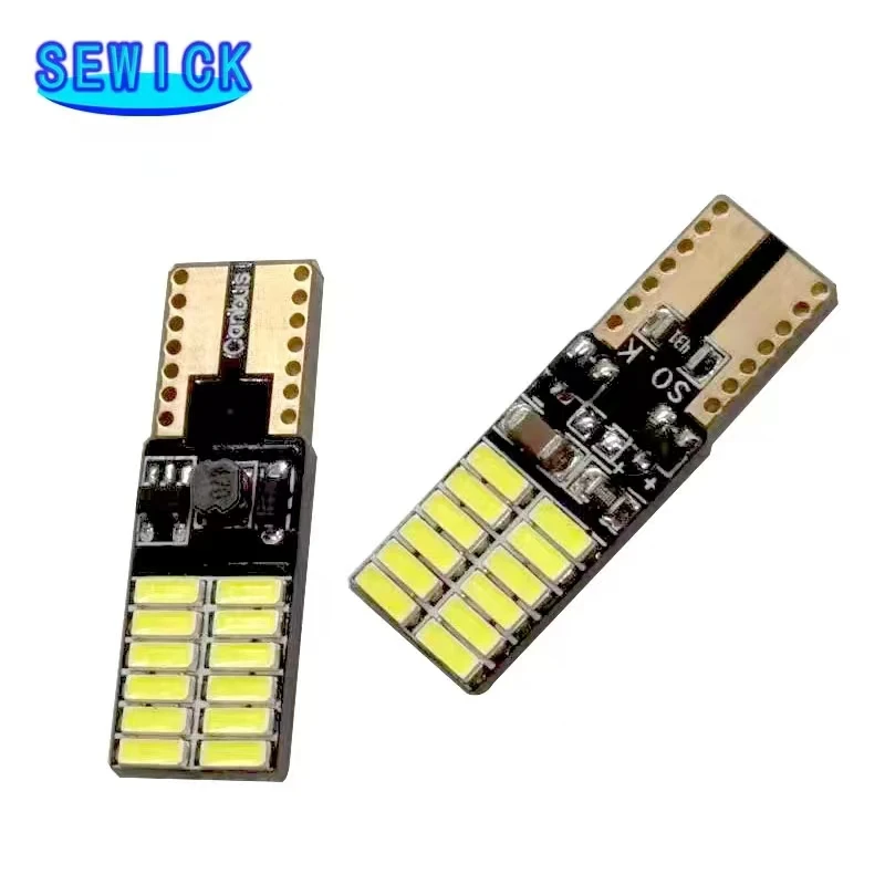 

100pcs 12V Canbus T10 W5W 4014 24smd Auto 194 501 Car LED Interior Door Lights Bulb Width Lamps Vehicle