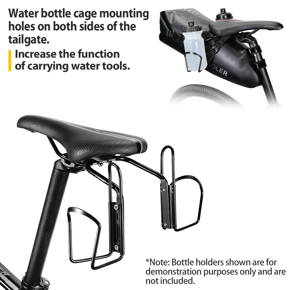 NEWBOLER Fahrrad-Satteltaschen-Stabilisator-Set, wasserdicht, 13 l, großes Fassungsvermögen, stabiler für MTB, Rennrad, passend für Wasserflaschenhalter – Detail 2