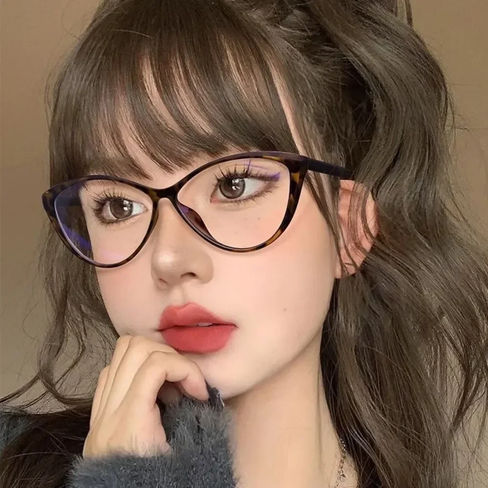 

Women Anti Blue Rays Glasses Fashion Cat Eye Computer Goggles Big Frame Eyeglasses Vision Care Blue Light Blocking Eyewear