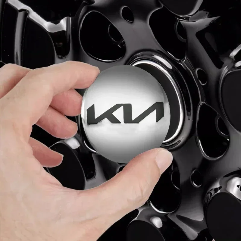 4pcs Car Wheel Center Cover Stickers Hub Cap Accessories For KIA EV6 Sorento Niro Stinger Ceed Carnival K5 K9 Soul Carens VQ Cad - view 2