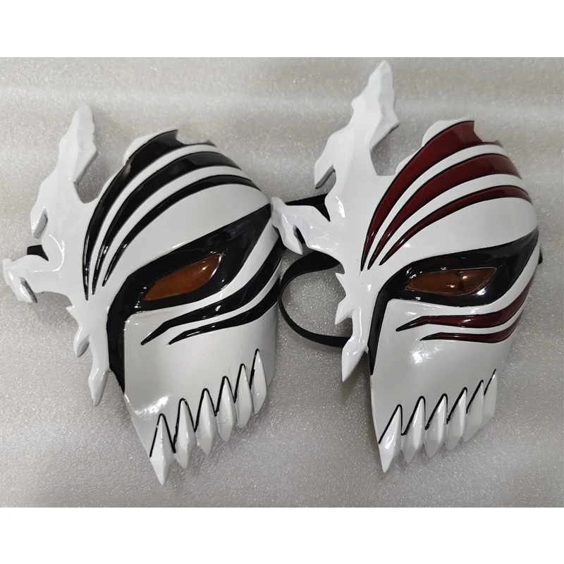 Réplica de accesorios de cosplay livianos para convenciones, máscara de media cara Bleach Ichigo Kurosaki Hollowfication, sesiones de fotos de Halloween