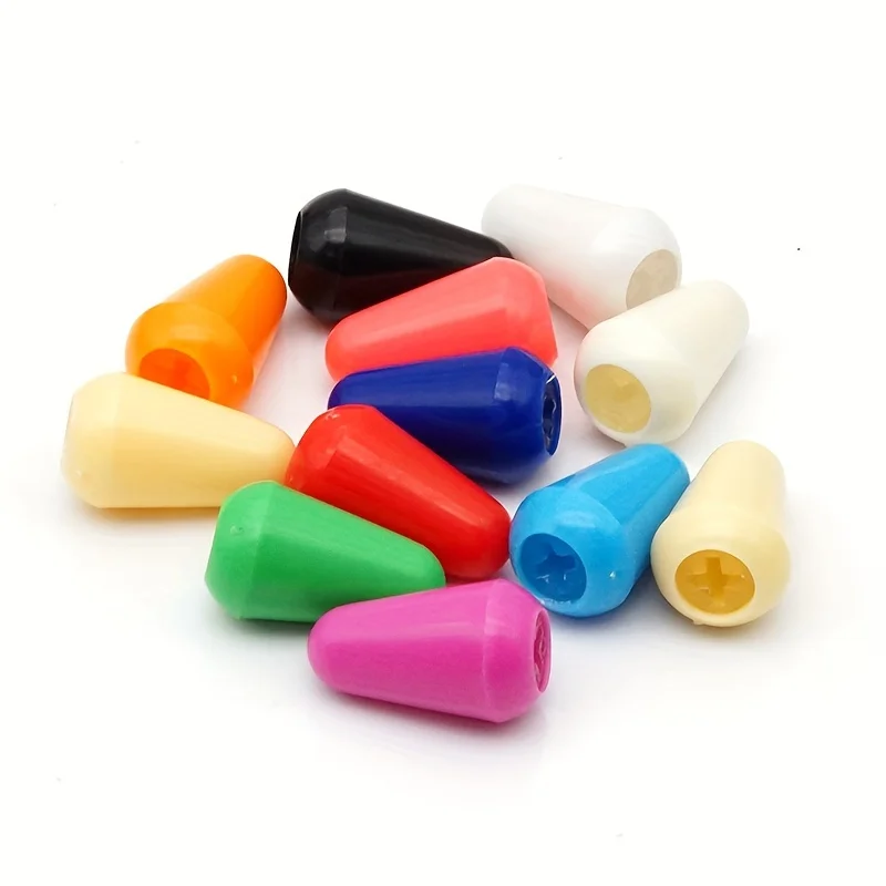 10pcs Electric Guitar 5-Way Pickup Switch Cover Knobs Closed PCB 5-Gear SQ Switch Cap Plastic Shifter Set