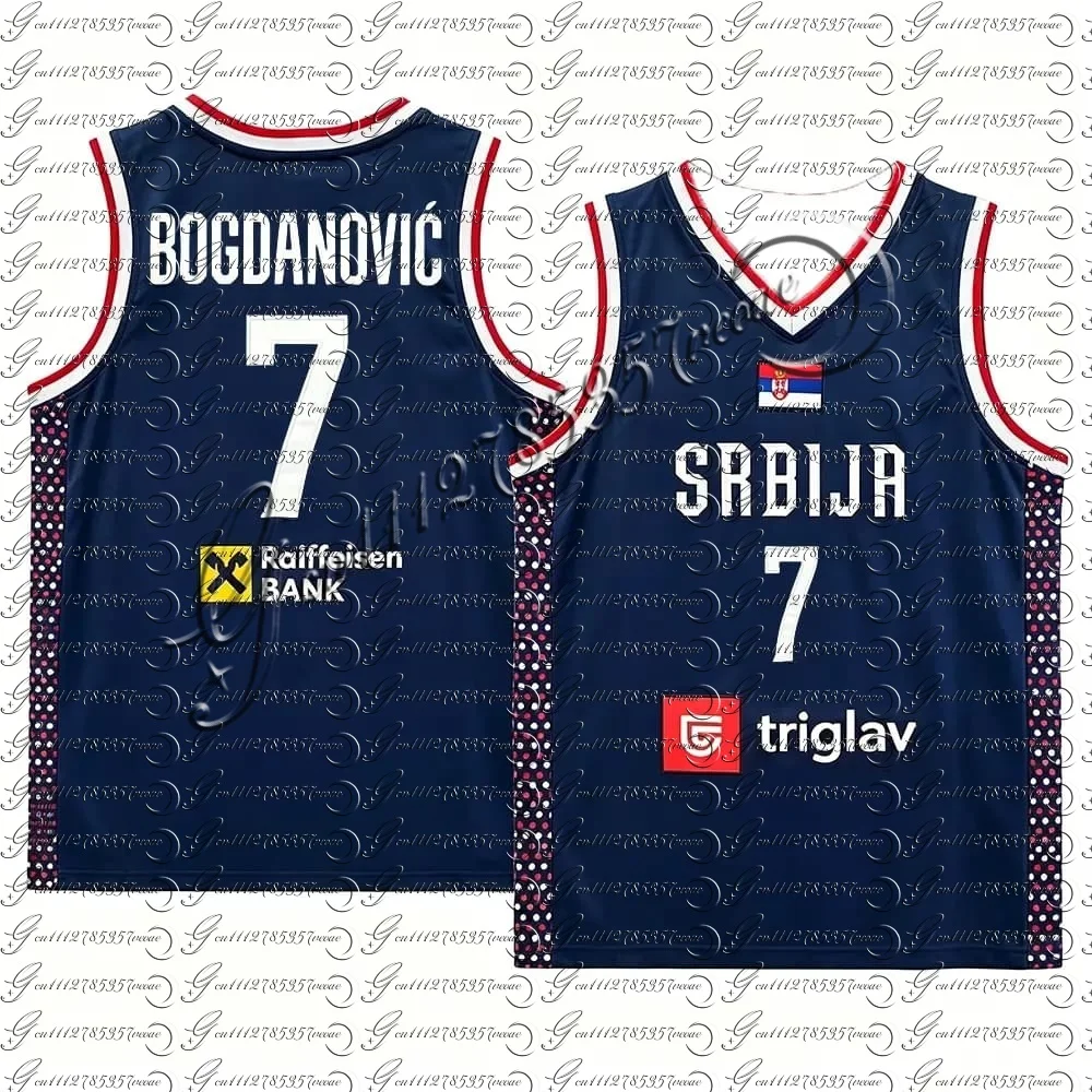 Unisex Breathable Quick Dry Basketball Jersey Srbija 15 Jokic Cheap High Quality Outdoor Sportswear for Children FamilyMatching