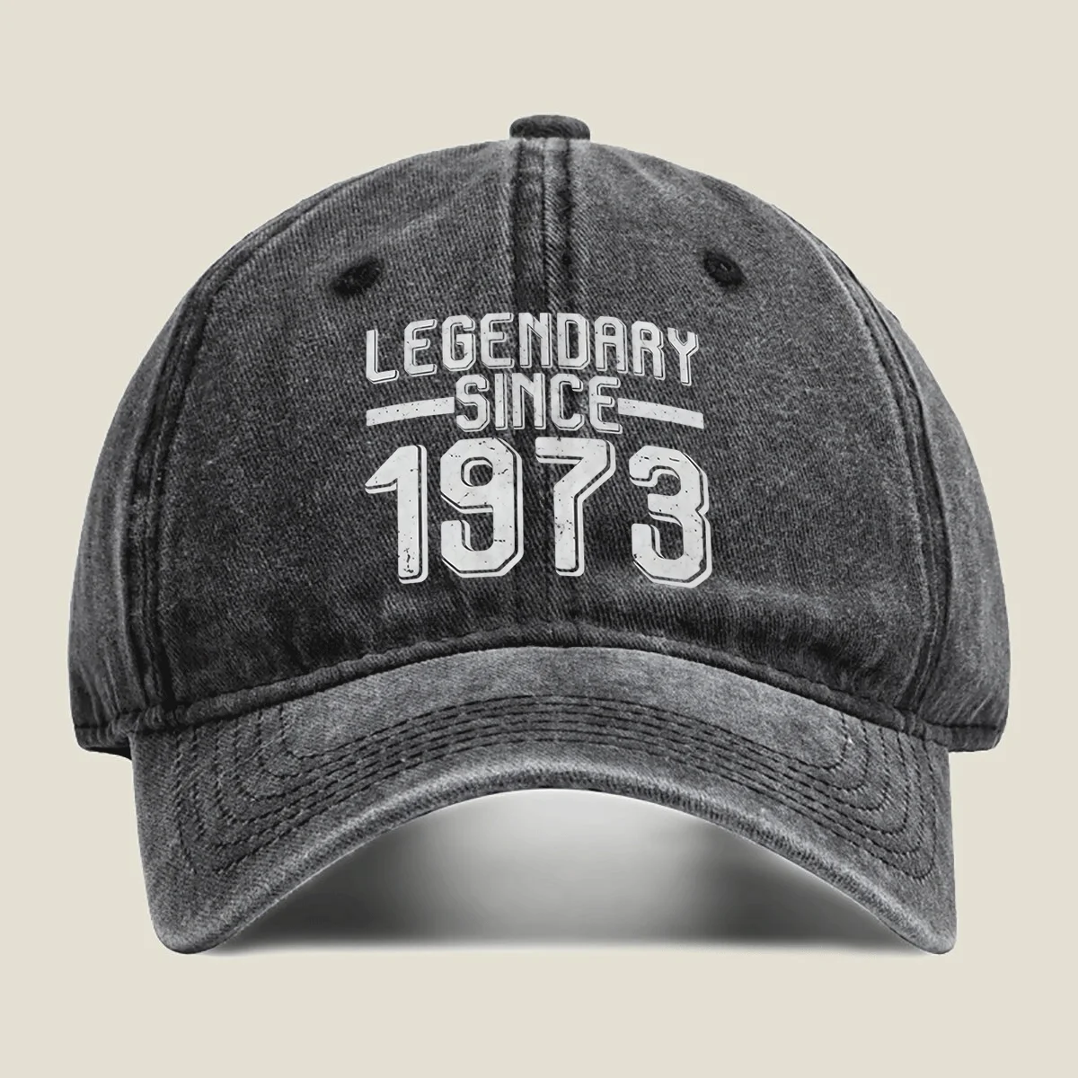 Legendary-Since-1973-Washed-Denim-Baseball-Cap-Unisex-Adjustable-Sun-Protection-Cap-for-Everyday-Outdoor-Wear
