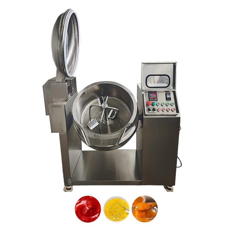 Automatic Stirring Pot Industrial Cooking Mixer Electric Thermal Oil Heating Jacketed Kettle With Agitator